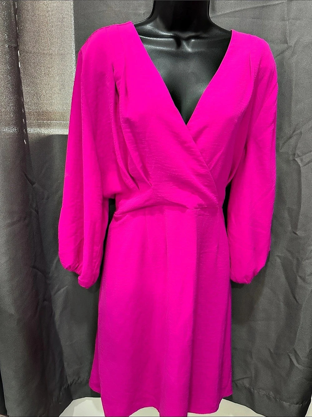 DKNY Pink Wrap Mini Dress Size 16 Like New